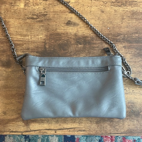 Vaschysac light grey studded faux leather clutch - Picture 2 of 7